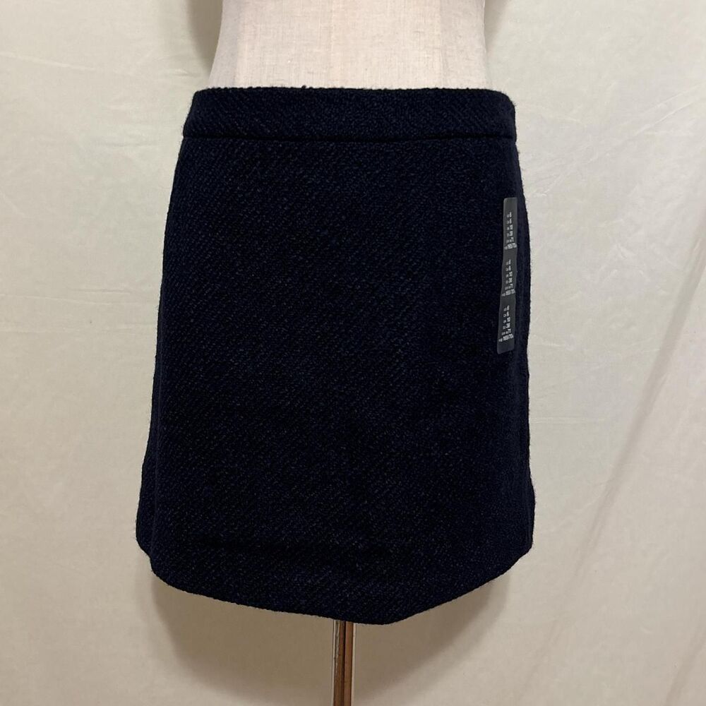 tweed black mini skirt